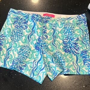 Lilly Pulitzer Aqua, Blue & White Printed Women’s Shorts